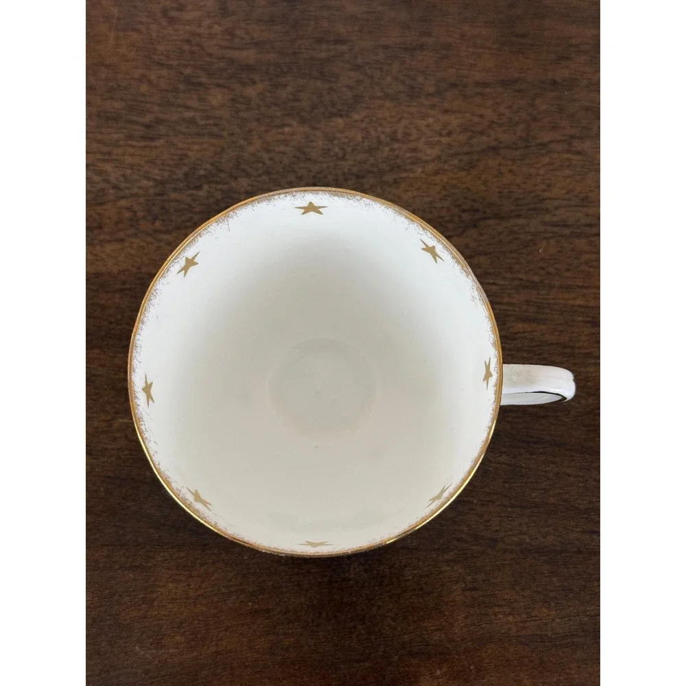 Vintage Piccadilly Bone China Masonic Eastern Star Footed Pedestal Teacup 2 3/4